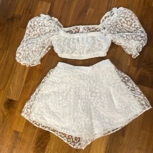 Lucy in the sky, two piece short/top outfit